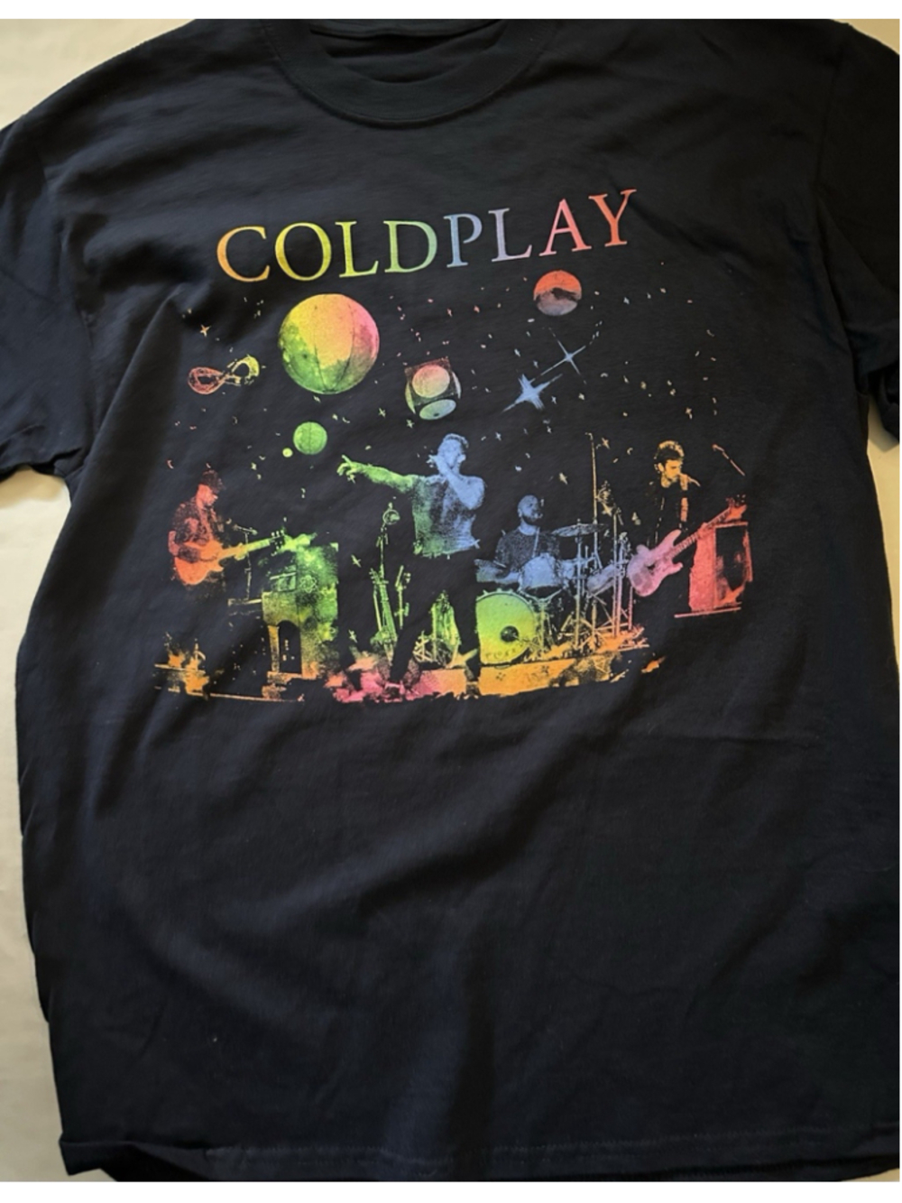 Coldplay Music of the Spheres World Tour 2022 T-Shirt Short Sleeve Black